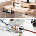 Miniatyrbilde 1 av 5: Kabelskjuler for skrivebord uten boring - Kabelorganiseringsbrett for skjuling av skrivebordsledninger
