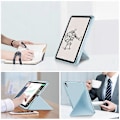 Miniatyrbillede 4 af 5: Kompatibel med iPad 10.9 (2022) / iPad 10. generation Origami Stand PU Læder Tablet Case Auto Vågn/Sov Pen Slot Beskyttelsescover Azure