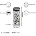 Miniatyrbild 3 av 5: 24 st Kryddburkar Set Med Ströinsats Glas Kryddburkar Fyrkantig Förvaring Med Lock 120ml