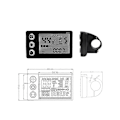 Miniatyrbillede 4 af 5: LCD-S866 Elektrisk Cykel LCD Display Meter 24V 36V 48V E-cykel Kontrolpanel med Vandtæt Stik Ebik