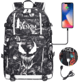 Miniatyrbilde 1 av 4: Venom Fashion Trykt USB Skolebagg for Ungdom (2-108) Color-12