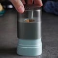 Miniatyrbilde 2 av 5: Automatisk tannpirkerboks, automatisk popup, avtakbar flaske, gjennomsiktig vindu, tannpirker oppbevaringsboks for hjemmerestaurant, grønn