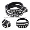 Miniatyrbild 5 av 5: 2st Justerbart Nitar Armband Multilager Stilfullt Handledslind Dekoration för Fester Dejter