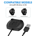 Pikkukuva 3 / 5: USB-latauskaapeliteline datakaapeli Xiaomi Huami Amazfit Stratos -älykellolle 2/2S langaton laturi
