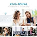 Miniatyrbilde 5 av 5: WIFI Smart Touch Lys Bryter Veggbryter Glasspanel 8 Gang Tuya Smart Life for Alexa Home Wh