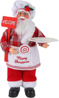 Plastfigur Stående Kock Jultomte Figur Dekoration Gåva 30cm bd