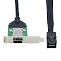 Miniatyrbillede 3 af 5: Intern Hd Mini Sas Sff-8643 Vært Til Sas Hd Sff-8088 Hun Med Lavt Beslag Tilslut Til Harddisk Adapterkabel 1m