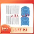 Miniatyrbillede 1 af 5: 20 stk. moppefilter designet specifikt til ILIFE V3X robotstøvsuger, reservedele