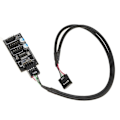 Pikkukuva 3 / 5: Emolevyn USB 2.0 -liittimen jakaja 9-nastainen 1-3 naarasjatkokaapeli