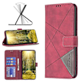 Miniatyrbillede 4 af 5: BINFEN COLOR BF05 Kompatibel med Huawei Mate 60 Pro / Mate 60 Pro+ Wallet Præget Læder Telefon Cover Stativ Red