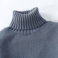 Miniatyrbillede 4 af 5: Herre Tyk Strik Plus Velvet Sweaters Vinter Varmt Tøj Top Høj Krave Ensfarvet Løs Fleksibel Pullover Herretøj Pink M