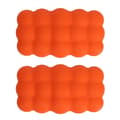 2 ST Bil Knäskydd Memory Foam Supermjukt Universal Passform Självhäftande Installation Ben Armbåge Kudde Orange