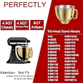 Miniatyrbild 4 av 5: 5QT Rostfri Stålskål för KitchenAid Artisan & Classic Series 4.5-5QT Tilt-Head Mixers K45 KSM70 KSM150