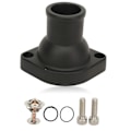Miniatyrbillede 1 af 5: Motor Kølemiddel Termostat 90916 03046 71 Vandhals Hus Udskiftning til Chevy LS LS1 LS2 LS7 Sort