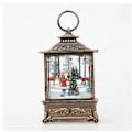 Miniatyrbild 1 av 5: Upplyst Jul Snögloblykta Batteridriven LED Nattlampa med Krok Julgransprydnader Presentidéer H