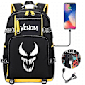 Miniatyrbillede 1 af 4: Venom Fashion Trykt USB Skoletaske til Unge (2-108) Color-16