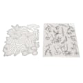 Miniatyrbilde 3 av 5: Klart Stempel Blomster Blader Stil Klar Sikker Gjenbrukbar TPR Bred Anvendelse Transparent Stempel for Kort Konvoluttlaging