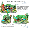 Miniatyrbilde 3 av 5: Akvariumdekorasjoner Hus Resin Betta Gjemmested Hule Liten Akvarium Dekor Hul Hull Ly Akvarium Ornamenter Mini Hage Dekorering Landskapsarkitektur Ac