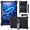 Miniatyrbilde 1 av 5: Kompatibel med Galaxy Tab A8 10.5 (2021) Fidget Sensorisk Silikon Boble Angst Stress Reduserende Leker Anti-skli Tekstur Nettbrettdeksel Black