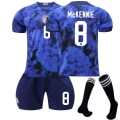 Miniatyrbild 1 av 4: 23 USA fotbollsuniform bortaställ blå nr 10 Pulisic 8 McKenney 13 Morris tröja NO.8 Mc KENNIE 28