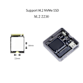 Miniatyrbild 3 av 5: 2230 M.2 NVMe SSD-kabinett USB 3.2 Gen 2 10Gbps till NVMe PCI-E M.2 SSD-fodral Extern SSD för 15 Pro