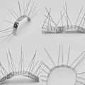 Miniatyrbilde 3 av 5: 5 Strips Fuglepigger for duer og småfugler, fuglepigger i rustfritt stål - ikke mer fuglereir og fuglebæsj - demonterte pigger