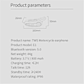 Miniatyrbild 5 av 5: 2X Motorcykel Bluetooth Hjälm Intercom Universell Parkoppling Interphone Headset med CNC Brusreducering