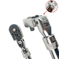 Miniatyrbillede 3 af 5: 1/4 72-tands Carbon Steel Udtrækkelig Skraldenøgle Automatisk Hurtigudløser Multifunktionel