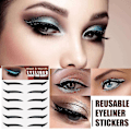 Pikkukuva 2 / 4: Itseliimautuva eyeliner-tarra, tuplaluomitarrat, lava-meikki, silmämeikkitarrat, violetti + pinkki
