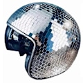Miniatyrbilde 1 av 5: Diskokulehjelm Glitter Speil Glass Punk Kostymehatt med Uttrekkbart Visir Diskokulehatt for B