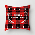 Miniatyrbild 3 av 5: 45x45cm Röd Vit Svart Rutig Jul Kuddfodral God Jul Ornament För Hemmet Jul Nyår 2023 Soffa Bil Kudde Överdrag multi
