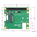 Miniatyrbilde 2 av 5: PCIe til M.2 HAT+ med Kabinett for 5 Gen2 Gen3 M.2 NVME SSD 2230/2242 M Key PCIE GPIO Utvidelseskort f