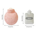 Miniatyrbilde 3 av 5: Varmtvannsflaske for vinteren 500ml Varmtvannsflaske Vinter Varmtvannspose Multifunksjonell Sengvarmer