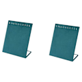Miniatyrbild 1 av 5: Set med 2 Sammetshalsbandsställ, Halsbandshållare, L-formad Smyckesdisplay, Elegant Organizer, Bordsdisplay för (Mörkgrön) GetRich