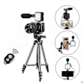 Pikkukuva 5 / 5: Vlog-kamera puhelin Vlog Video Kit #1 korkeussäädettävällä jalustalla