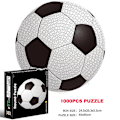 Miniatyrbillede 1 af 5: 65CM Rundt Puslespil 1000 Brikker Børn 3D Jord Måne Konstellation Regnbue Papir Samle Jigsaw Puslespil Spil Uddannelseslegetøj Til Voksne football  puzzle