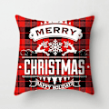 Miniatyrbild 4 av 5: 45x45cm Röd Vit Svart Rutig Jul Kuddfodral God Jul Ornament För Hemmet Jul Nyår 2023 Soffa Bil Kudde Överdrag multi