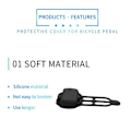 Miniatyrbild 5 av 5: Cykel Gel Skin Skyddsfodral för Sensor, , Datorsensor Svart Skydd, 1 st