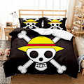 Miniatyrbilde 1 av 2: Anime One Piece 3D-printet sengesett dynetrekk dynetrekk putetrekk barnegave farge 4 AU QUEEN 210x210cm