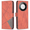 Miniatyrbillede 1 af 5: BINFEN COLOR BF05 Kompatibel med Huawei Mate 60 Pro / Mate 60 Pro+ Wallet Præget Læder Telefon Cover Stativ Brown