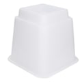 Miniatyrbillede 4 af 4: 4 stk. rektangulære ben hvide matte PP plastik højde fødder pad tilbehør