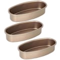 Miniatyrbild 1 av 5: 3 Delar Non-Stick Oval Form Kakform Cheesecake Limpa Brödform Bakplåt för Ugn och Bakning
