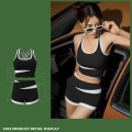 Pikkukuva 1 / 5: Fitness-setti Naisten Jooga Kaksiosainen Setti Naisten 2pcs Set - Black XL