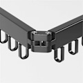 Miniatyrbild 3 av 5: Väggmonterat Fällbart Klädställ i Aluminiumlegering Perfekt För Balkong Sovrum Kök Vardagsrum B Svart