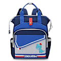 Miniatyrbillede 1 af 5: Bærbar Mode Personlighed Rygsæk Kontrastfarve Rygsæk Nylon Primær Skoletaske royal blue