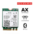 Miniatyrbillede 5 af 5: Til 1675X WiFi-kort+8DB Antenne Kit AX210NGW AX1675X Wi-Fi 6E 2.4G 5G 6G 5374Mbps BT 5.2 M.2 NGFF W