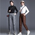 Miniatyrbilde 5 av 5: Dame Vinter Varm Dun Bomull Bukser Koreansk Vindtett Vattert Trousers Elastisk Midje Joggebukser Varm Vattert Joggers Bukse 2 M