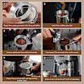 Miniatyrbild 5 av 5: 51mm Espresso Verktygsset: Kalibrerad Tamper, WDT Nålverktyg & Doserings Tratt för Kaffemaskiner
