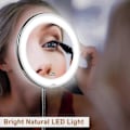 Miniatyrbillede 3 af 5: Fleksibel Svanehals 6,8\" 10x Forstørrende LED Belyst Makeup Spejl, Badeværelses Forstørrelses Spejl