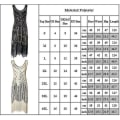 Pikkukuva 3 / 3: Halloween Lady 1920-luvun Juhlamekko Hapsullinen Pukujuhla 20-luvun Paljettimekko Helmikirjailtu Vintage Iltajuhla Tyylikäs Mekko Black Gold S